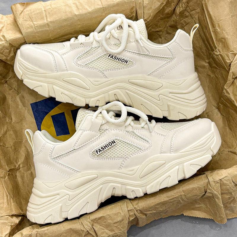 New ModelMen'S Summer Mesh Dad Shoes Platform Heightening Casual Sports Shoes Breathable Trend Versatile Men'S Shoes