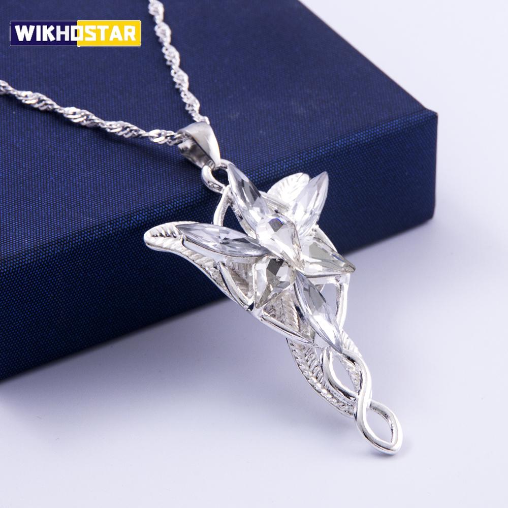 Movie Lord Of The Rings Necklace Elf Princess Yavin Twilight Star Crystal Pendant Women's Necklace Jewelry Gift