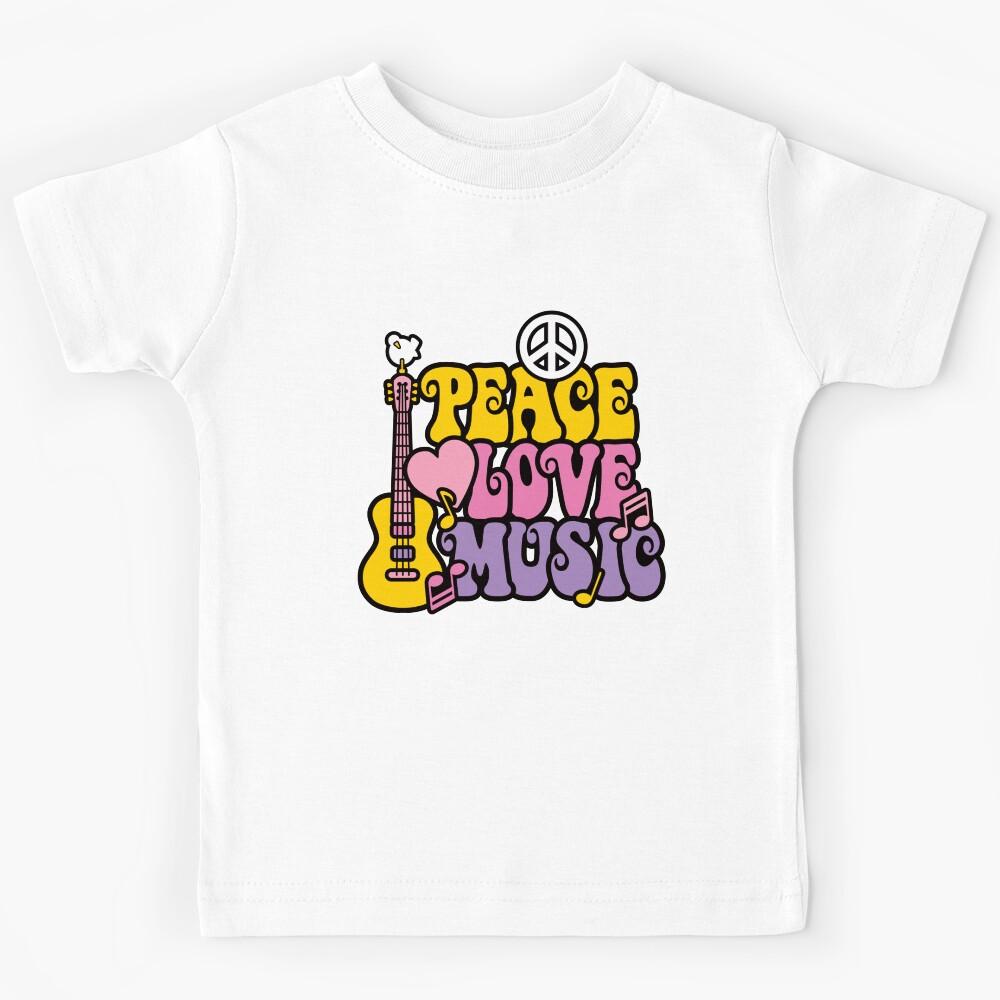 Peace, Love, Music Kids T-Shirt 130