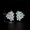 Gorgeous Colorful October Birthstone Flowers Designed Natural Opal Earrings 925 Silver Birthday Gifts for Women and Girls