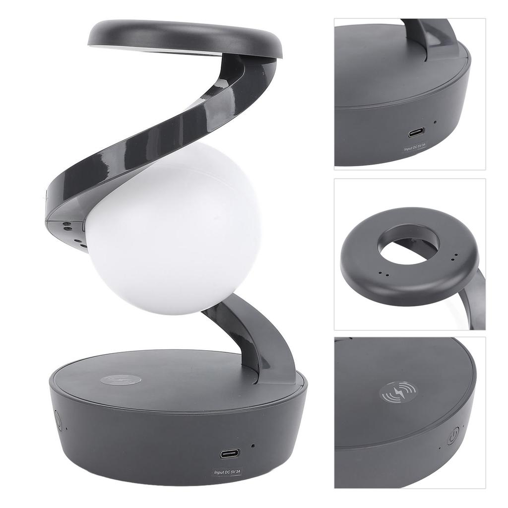 Wireless Charger Night Light Smart Control Rotating Floating RGB Color Changing Desk Lamp for Gifts 
