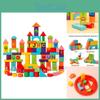 Colorful Wooden Building Blocks Kids Educational Puzzle Toy Toddlers Learn Set