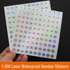Waterproof Number Stickers for Nail Polish, Gel Bottles, Cups, and Wine Glass Marking