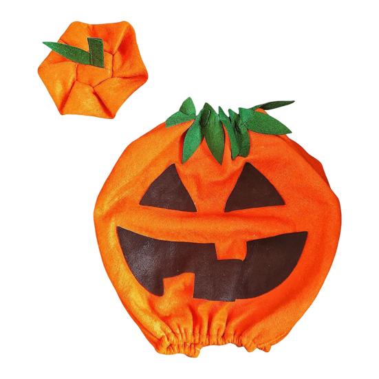 Halloween Pumpkin Goose Costume Yard Silly Lawn Goose Shirt Outfit with Elastic Rope Hat Festive Outdoor Garden Decor