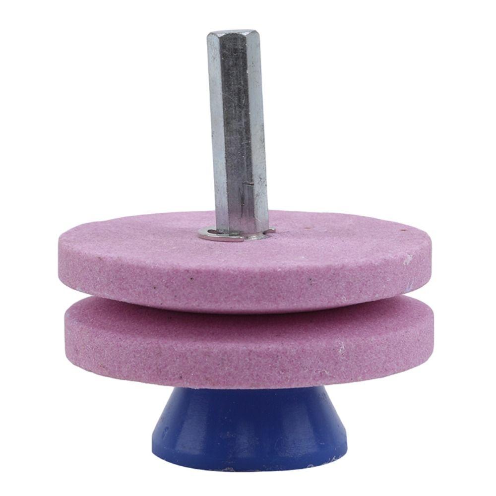 Quick Install Lawn Mower Edge Sharpener Double-layer Edge Whetstone Grinding Wheel  Electric Drill