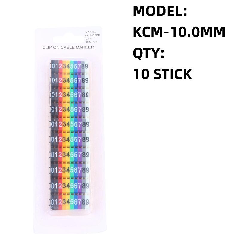 1/3 Sets Plastic Colourful C-Type Marker Number Tag Label Cable Markers For 2-3mm Wire Conspicuous And Easy To Identify