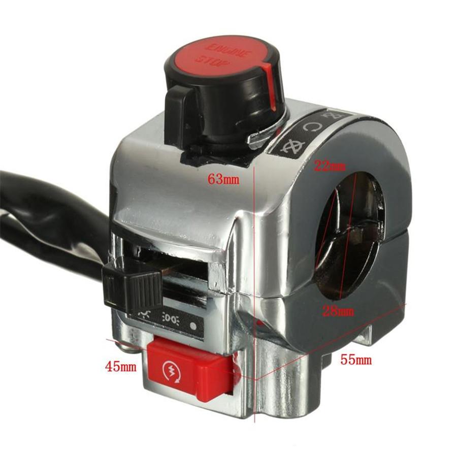 1 Pair Motorcycle 7/8" Handlebar Control Horn Turn Signal Light Switch For Honda