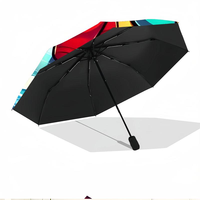 Among Us Print Automatic Open Close Umbrella, Portable Foldable Umbrella, for Outdoor Commute Camping Trip, Ideal Birthday Gift