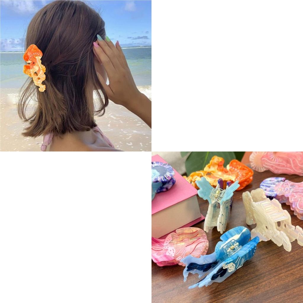Eye Catching Jellyfish Acetate Hair Clip Fashionable Hair Accessory Hairpieces