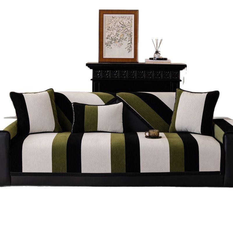 Gerade Reihe Sofakissen Universal Rutschfest Leichter Luxus Chenille Sofakissen Wohnzimmer Premium Sofabezug Stoff Sitzkissen