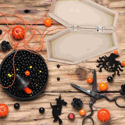 Halloween rakev Cukrovinková krabička Mini šestihranná rakev Dárková krabička Dřevěná krabička Krabička na ukládání cukrovinek Krabička na dárky na Halloweenskou párty Doplňky