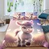 3D Tiger Rabbit Snake Pig Snail Unicorn Chick Fish Doona Duvet Quilt Cover Set