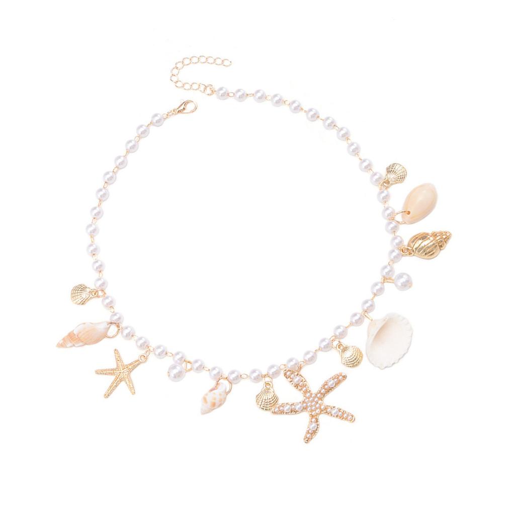 Multifuntional Shell Pendant Necklace Beaded Necklace Fashionable Clavicle Chain Necklace Perfect for Various Occasion