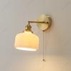 LED Retro Minimalistisch E27 Glasschirm Vollkupfer Wandleuchte Wohnzimmer Schlafzimmer Esszimmer Nachttisch Arbeitszimmer Dekorative Beleuchtung