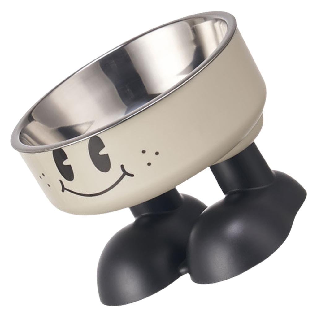 Wysoka Miska dla Zwierząt Podwyższona Miska dla Kotów Duża Pojemność Stal Nierdzewna Design Do Użytku Wewnętrznego i Zewnętrznego w Domu