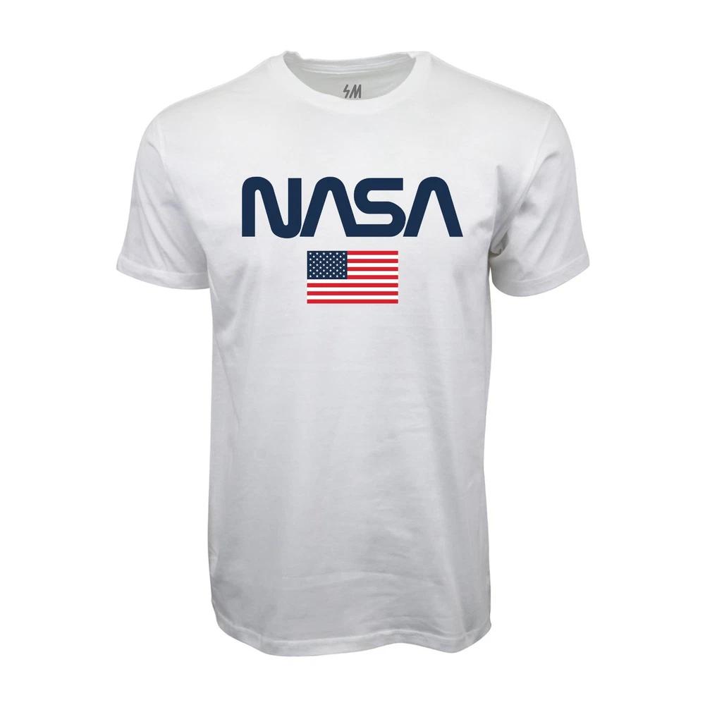 Nasa American Flag Graphic T Shirt S
