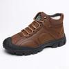 Men's Winter Velvet Thick Boots Outdoor High Top Snow boots Casual Waterproof Shoes New Lace Up Men Cott Shoes Botas Zapatos