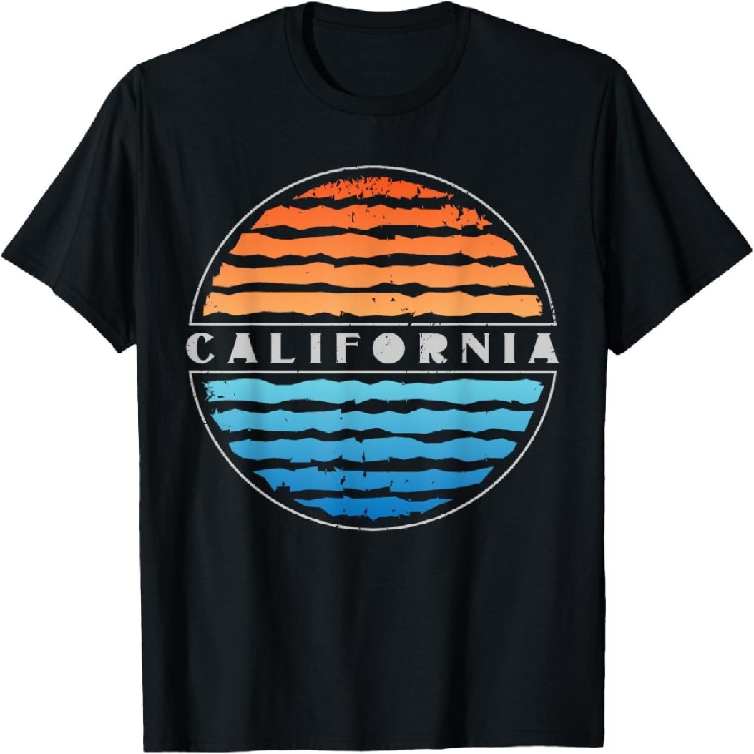 

California Sunset Ocean T-Shirt XXXXXL різнокольоровий