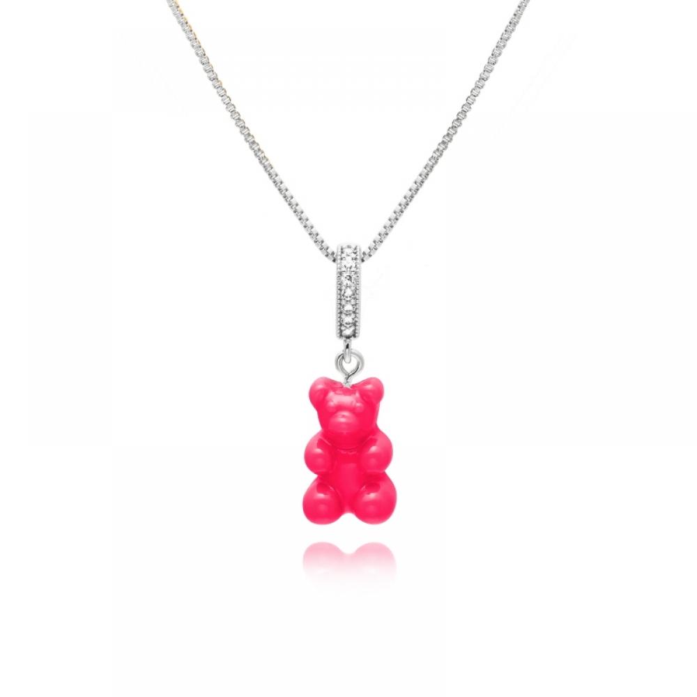 Nostalgia Bear Cosmopolitan Pave Connector Silver