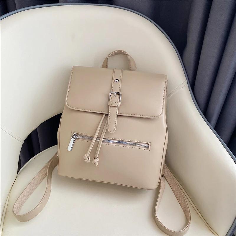 

Женские рюкзаки с цельным клапаном и внутренними отделениями Внутренний карман на молнии Высококачественные сумки Модные рюкзаки из ПУ