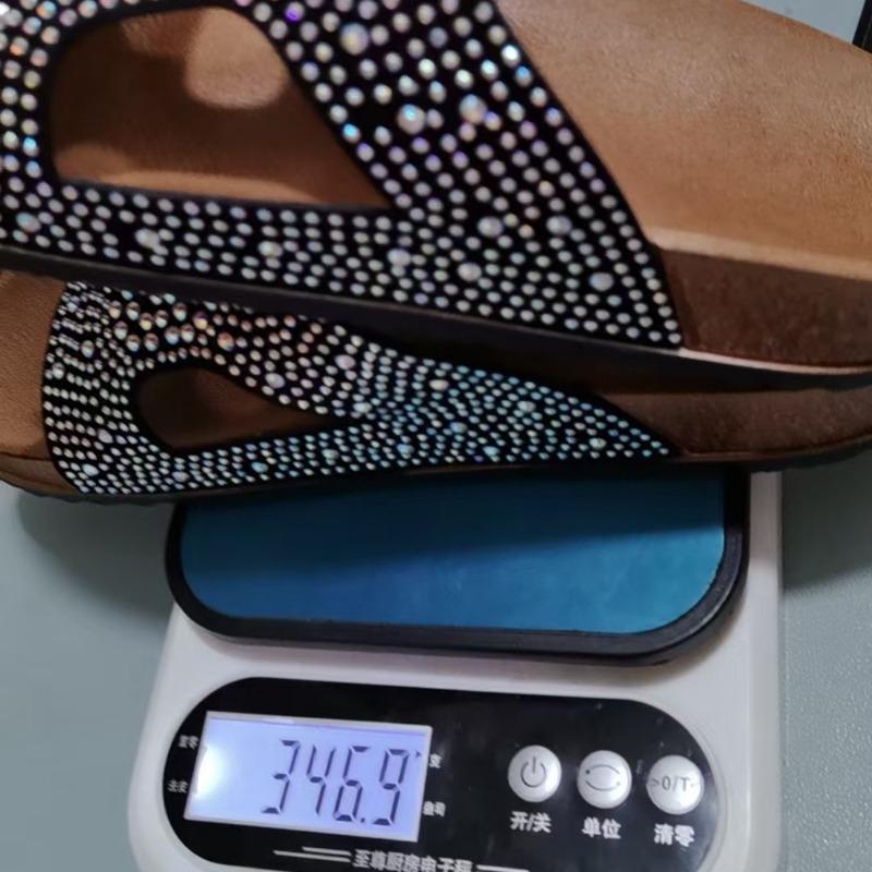 Sandali Larghi da Donna Completamente Strassati, Ciabatte Piattaforma Traforate, Ciabatte Estive all'Ingrosso per Donne