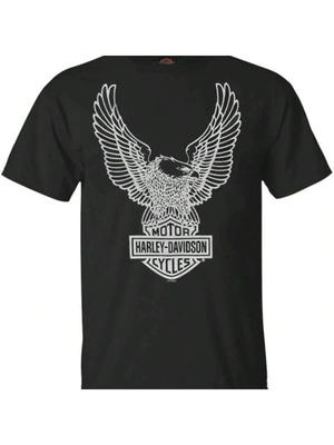 Harley-Davidsonw Men's T-Shirt Eagle Graphic Short Sleeve Tee Black Tee 30296656