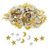 2 Bags Flash Moon and Star Confetti Hand Crafted Plastic Star Moon Confetti Simple Generous Color