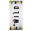 Les Trésors De Lily [Q9031] - Designer Beach Towel 'Tropical' White Multicolor (wild) - 150x70 Cm