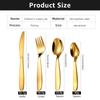 4pcs Western Dinnerware Set Stainless Steel Cutlery Set Fork Knife Spoon Tableware Set Flatware Set Dishwasher Safe Cutlery Set