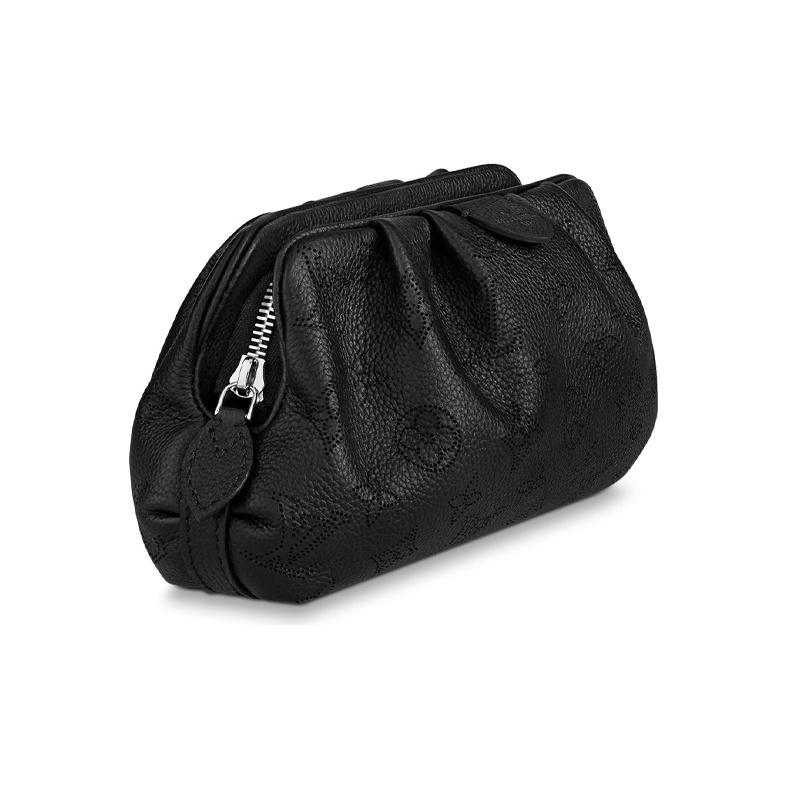 

Louis Vuitton Scala Monogram Soft Floral Calfskin Mini Handheld Crossbody Bag Women bags Black M80093 Basic Set (Bag+Dust Bag)