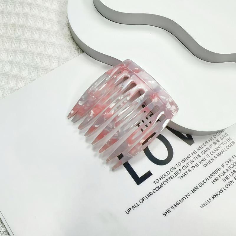French Style Small Hair Comb Clip Simple Acetic Acid Hair Styling Accessories for Women Girls Tangle-free Broken Hair Fixed Clip