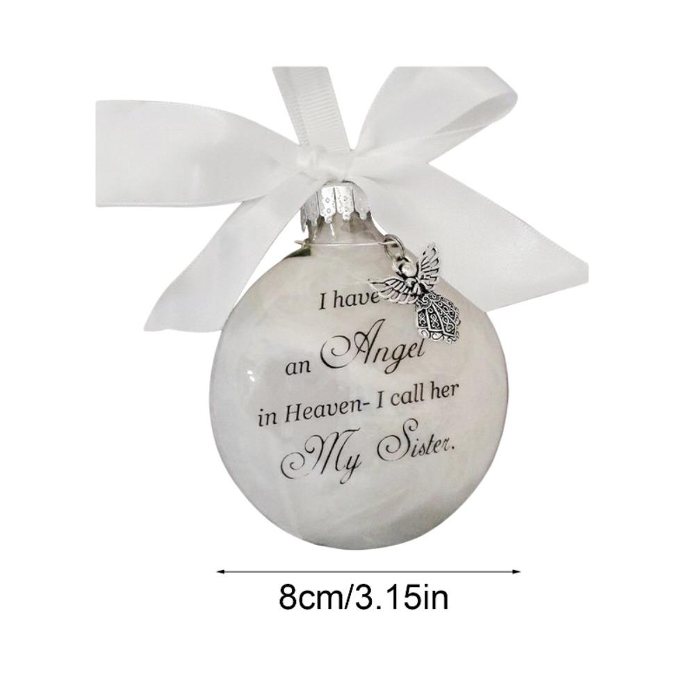8cm Christmas Ball "I Have an Angel In Heaven "Pendants Memorial Pendant Xmas Tree