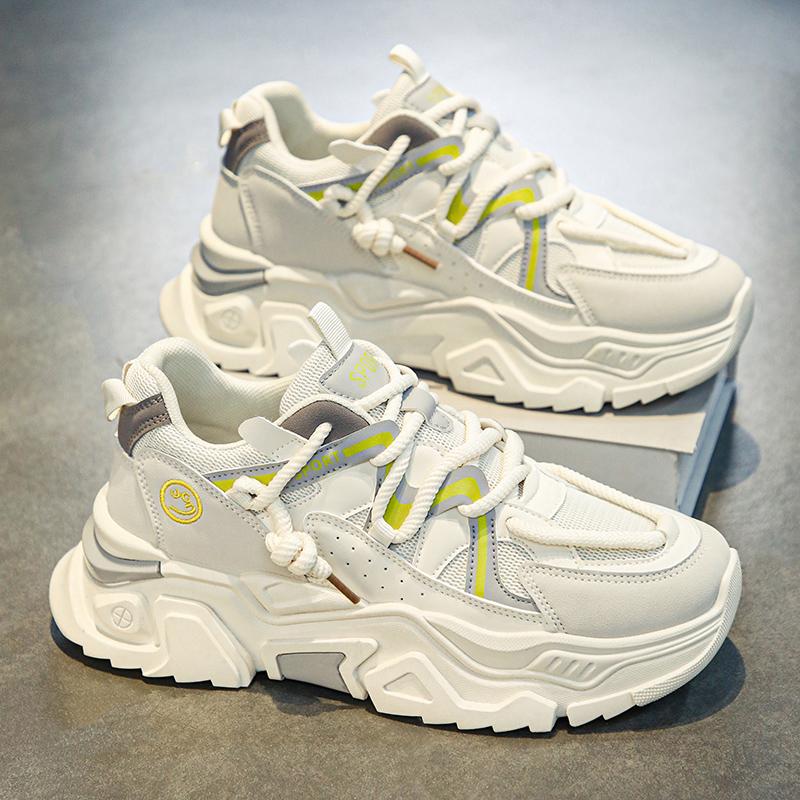 

Summer Street Sports Casual Men s Shoes Daddy Shoes C White Yellow, White Black 44