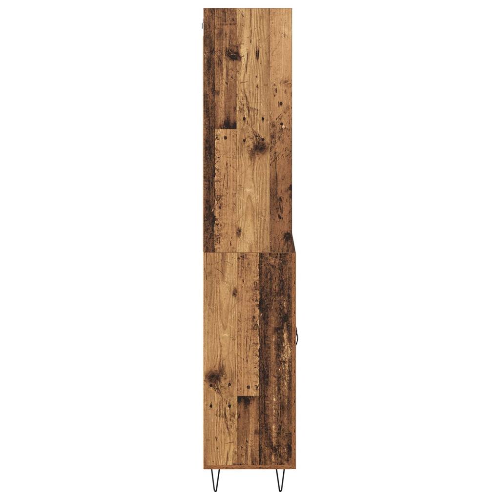 Highboard 2 pcs Reclaimed Wood Wood Based Material