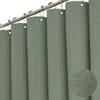 Linen Look Shower Curtain - Thick & Waterproof Bathroom Fabric with Plastic Hooks