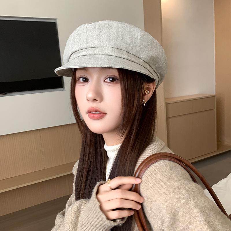 Spring and Summer Solid Color Simple and Versatile Face Little Beret Woman
