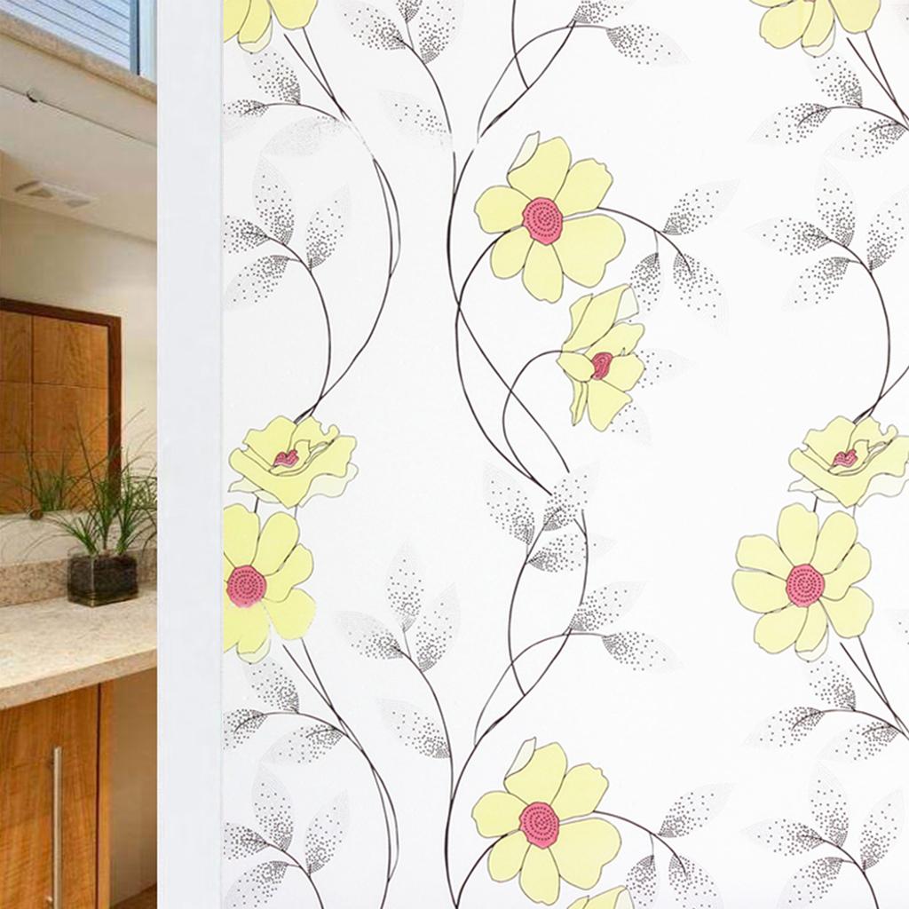 Vinduspersonvernfilm Glassvindusfilm Avtakbar Vinyl Dørvindusdeksler UV-blokkerende Selvklebende Klistremerke for Hjemmedekor