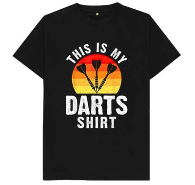 Dart Player T Shirt Vintage Sunset Darts Graphic Top Streetwear Casual Outfit Gift for Pub Game Fans Fashion Summer Tee