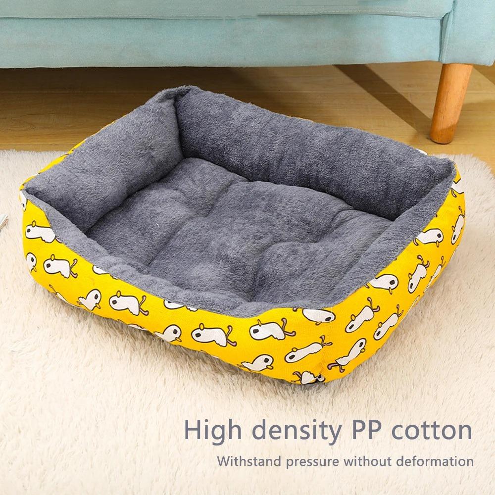 Square Pet Cat Dog Bed Large Cat Kennel Washable Cat Cushion Waterproof Mattress Pet Cushion Medium Large Dogs Pet Supplies