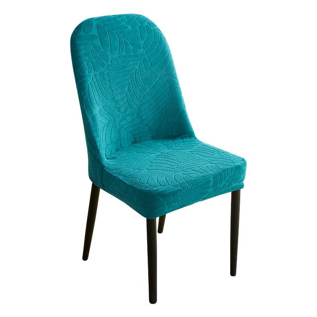 

Цельный жаккардовый чехол на стул с изогнутой спинкой, эластичные чехлы на стулья из спандекса, современный эластичный чехол на сиденье для столовой, гостиной 1 Piece