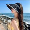 Beach Sun Protection Hat For Women Summer Big Brim Sun Protection Face Shading Beach Vacation Lace Bow Sun Protection Hat