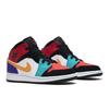 Air Jordan 1 Mid Grade School 'Multi-Color' (Unisex) White / University Red-Black Kids' Basketball Shoes 554725 125