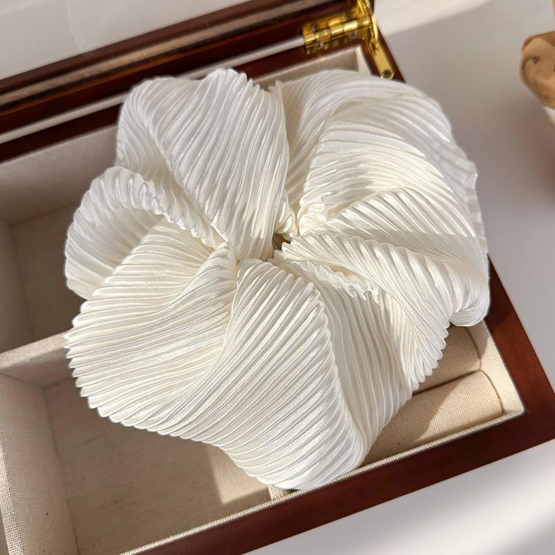 Seidig Cremig Glänzend Große Haargummis Vintage Sanft Einfarbig Haarband Stirnband für Frauen Mädchen Elegant Elastisches Haarband