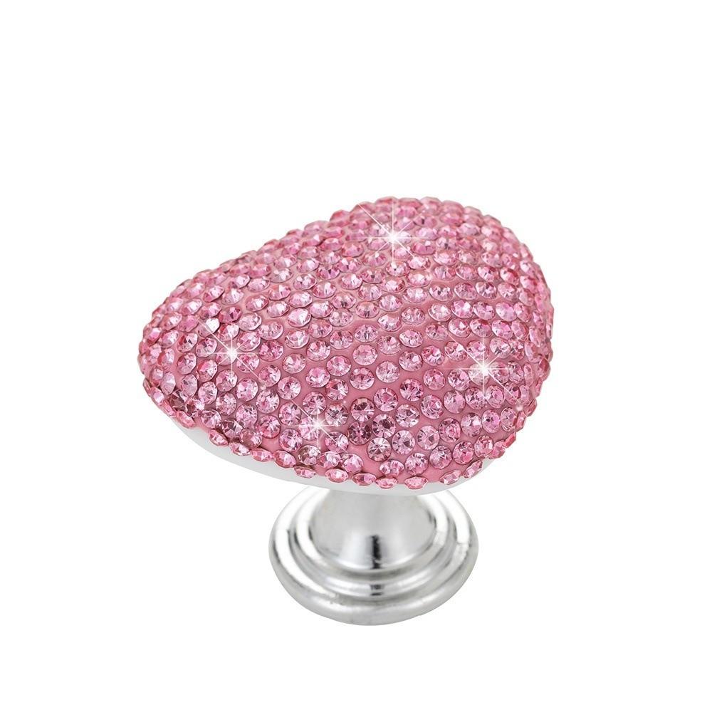 Heart Shaped Toilet Press Button Adhesive Diamond Toilet Flush Top Button Nail Protector Multifunctional