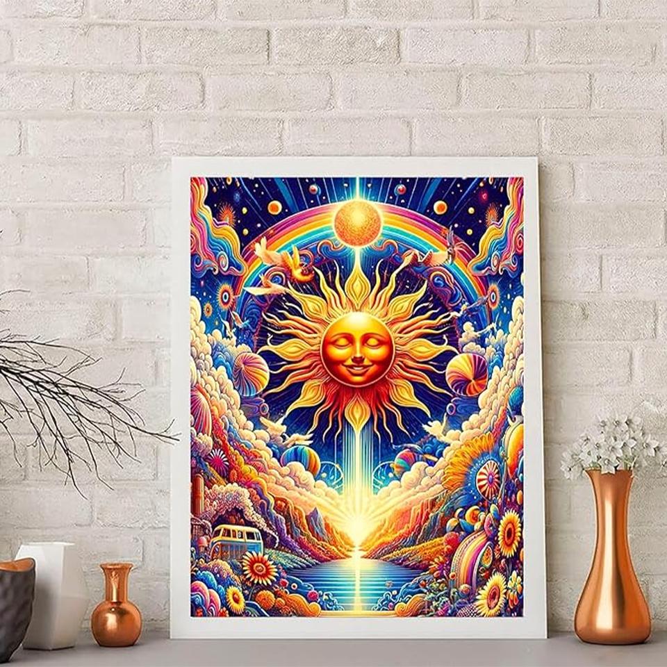 Peisaj de soare auriu 5DDIY Cristal Diamant Luna Fata Pictură Mozaic Flor Broderie Handmade Artă Decorare Cadou