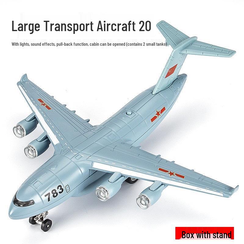 Cai Po Y-20 Military Transport Alloy Pull-Back Model 51406C