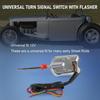 JDMSPEED New Chrome 12V Universal Street Hot Rod Turn Signal Switch with Flasher Replacement for Ford GM