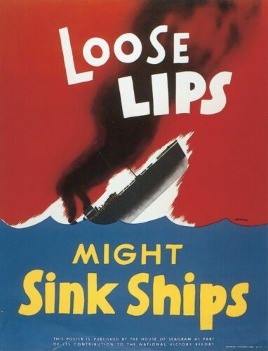 

Loose Lips Might Sink Ships War Propaganda Metal Sign Plaque Pub Bar Man CaveAluminum 20x30cm（7.8x11.8inch）