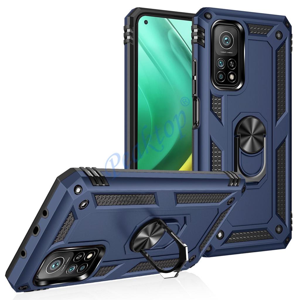 Para Xiaomi Mi 10T Capa Armor à Prova de Choque para Xiaomi Mi 10T Pro Proteção Militar Robusta Anel Suporte de Carro Capa Mi 10 T Pro