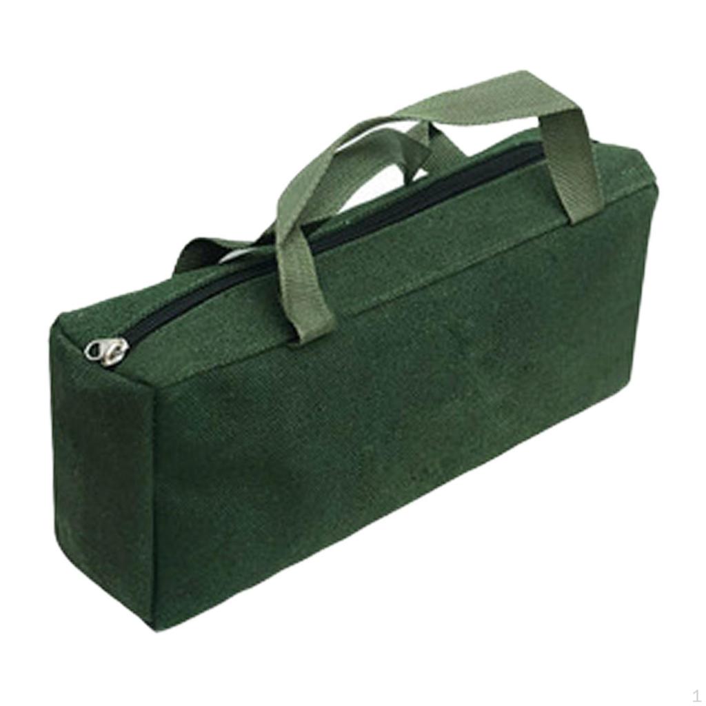 Canvas Tool Bag with Easy Access Zipper Closure for Tradesmen